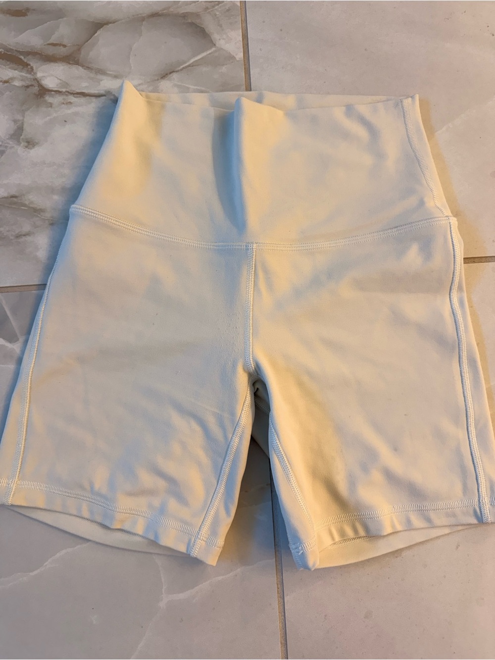lululemon athletica High-Rise Bike Shorts in Cream